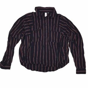 BP Striped Button Down Top